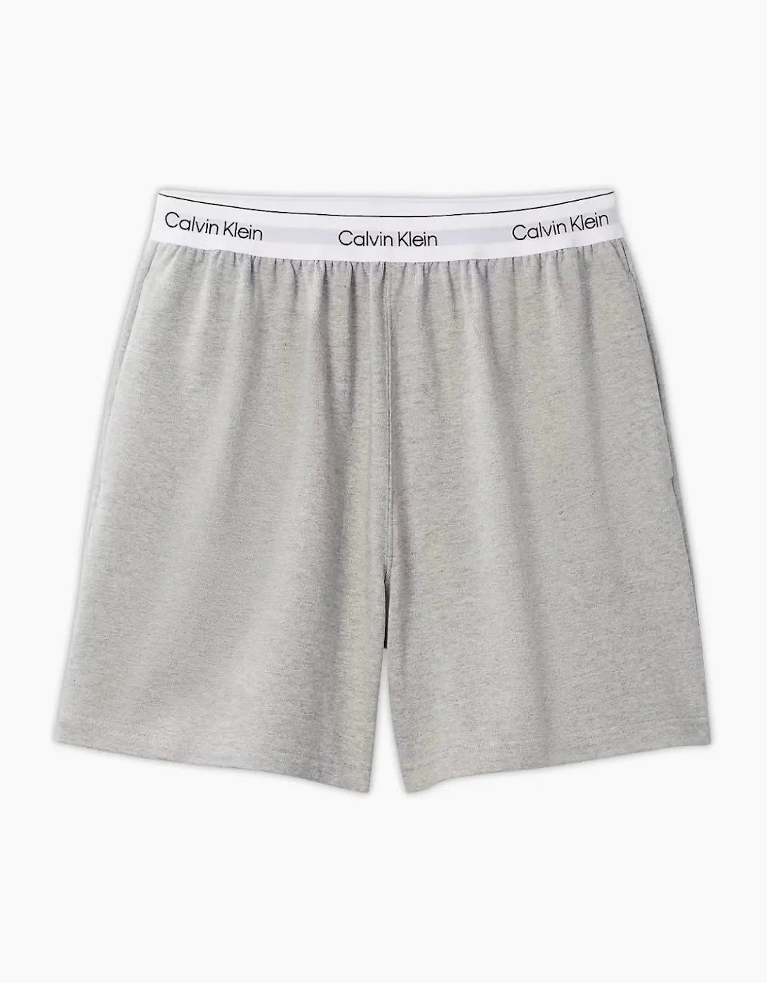 Calvin Klein Men's Grey Icon Cotton Jersey Pyjama Shorts, Heather - Size 37/36/32