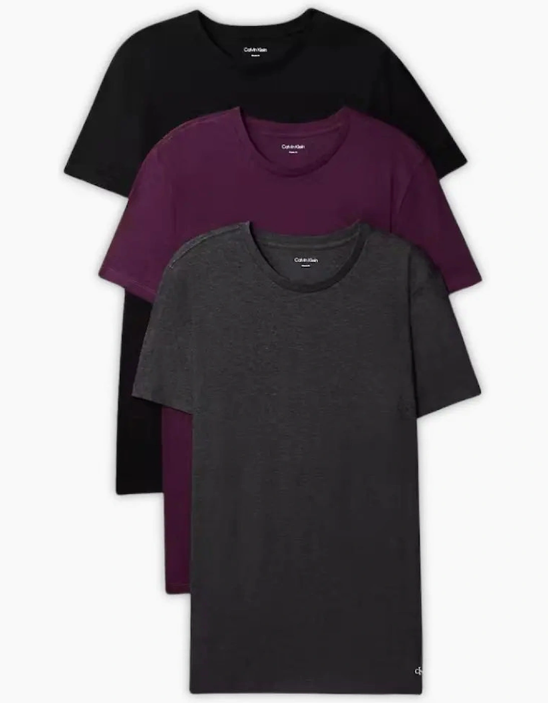 3-Pack Cotton Classics T-Shirts, Black/Purple/Charcoal, 7 of 6
