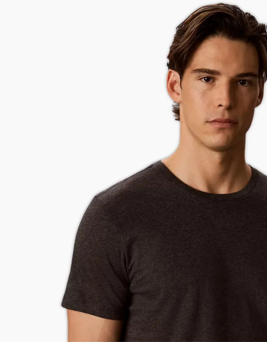 3-Pack Cotton Classics T-Shirts, Black/Purple/Charcoal
