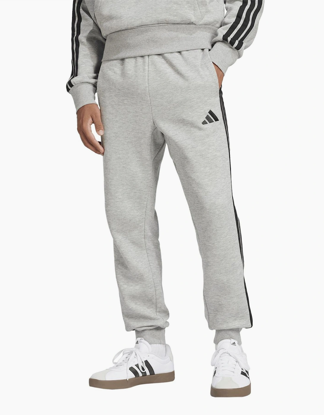 Fleece Tapered Cuff 3 Stripes Joggers