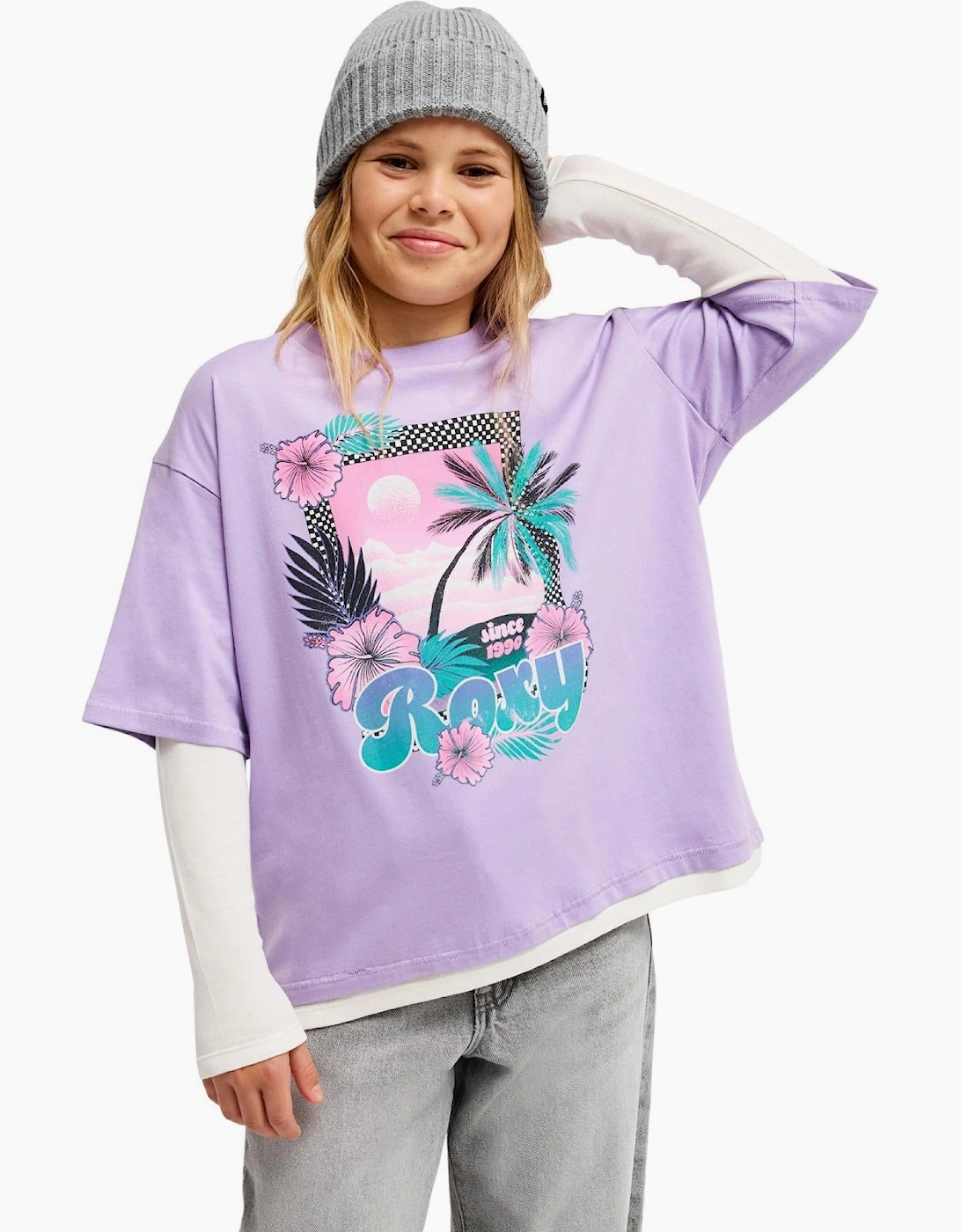 Roxy Girls Rain Falls Double Sleeve T-Shirt