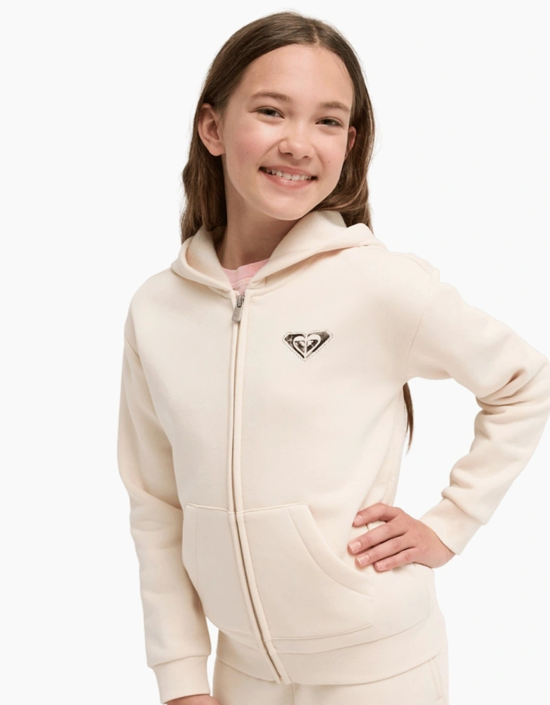 Roxy Girls Surf Feeling Brushed Zip-Up Hoodie