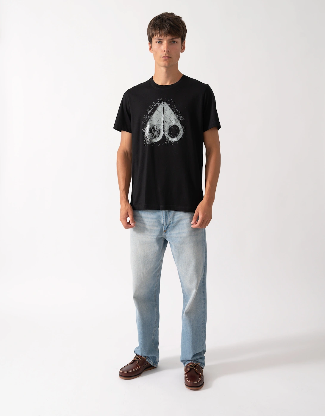 Moose Knuckles Mens Icebreak Logo T-Shirt - Black 292
