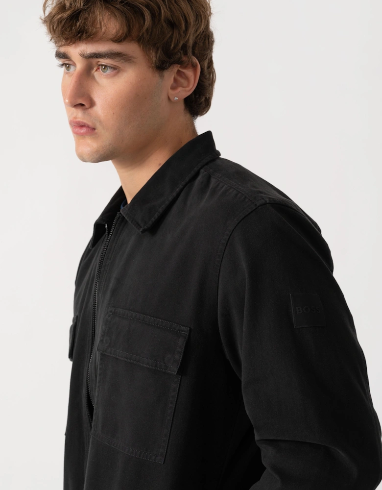 BOSS Orange Lorum 1 Mens Zip Overshirt - Black 001