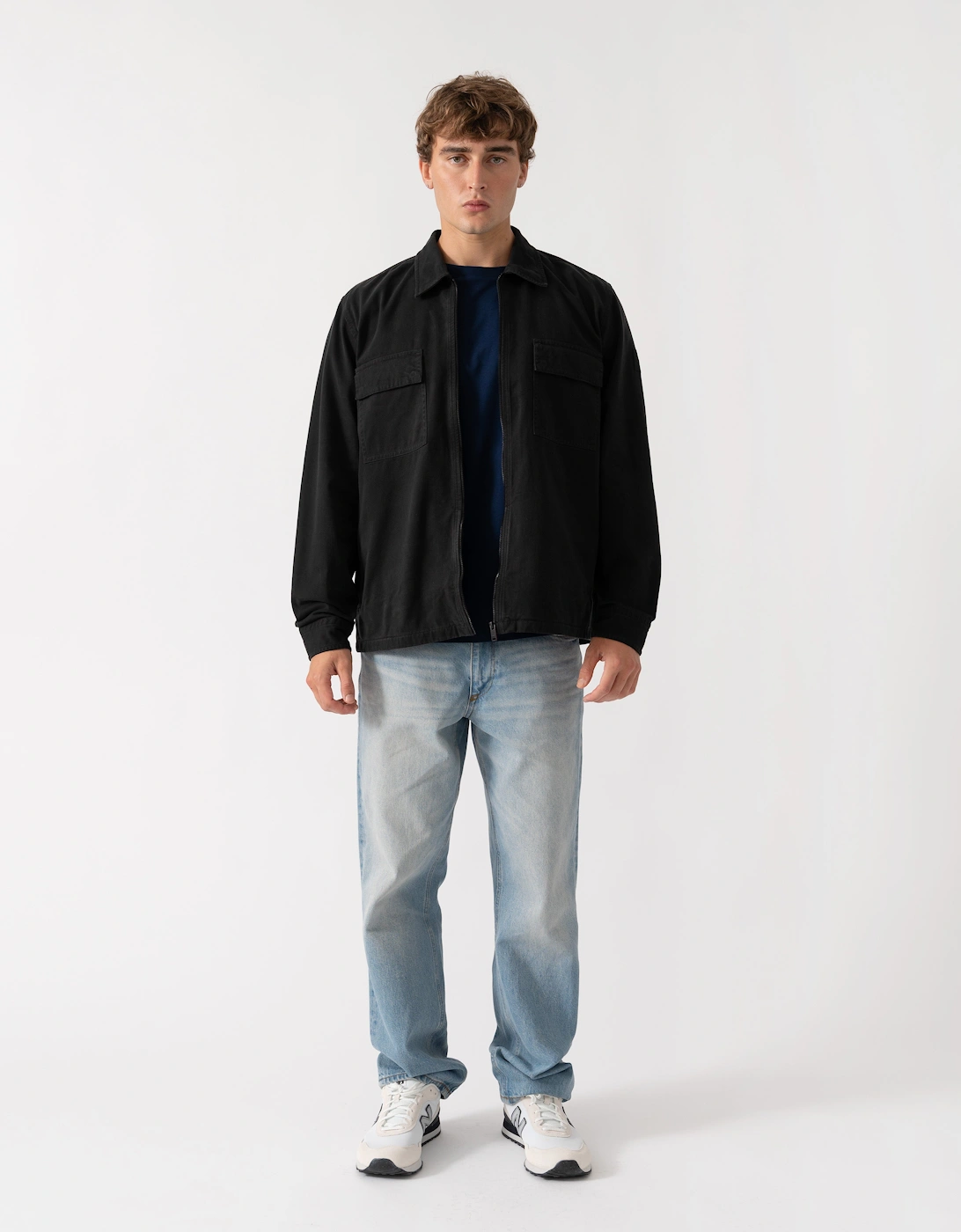 BOSS Orange Lorum 1 Mens Zip Overshirt - Black 001