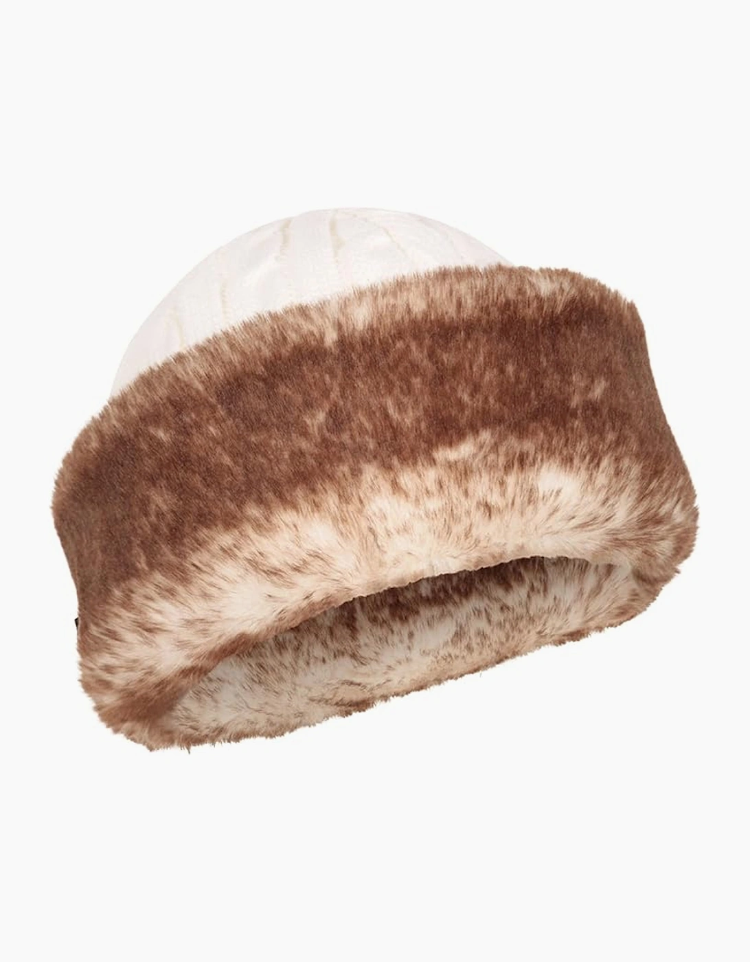 Mountain Warehouse Women's Cream / Faux Fur Winter Hat - Size One Size