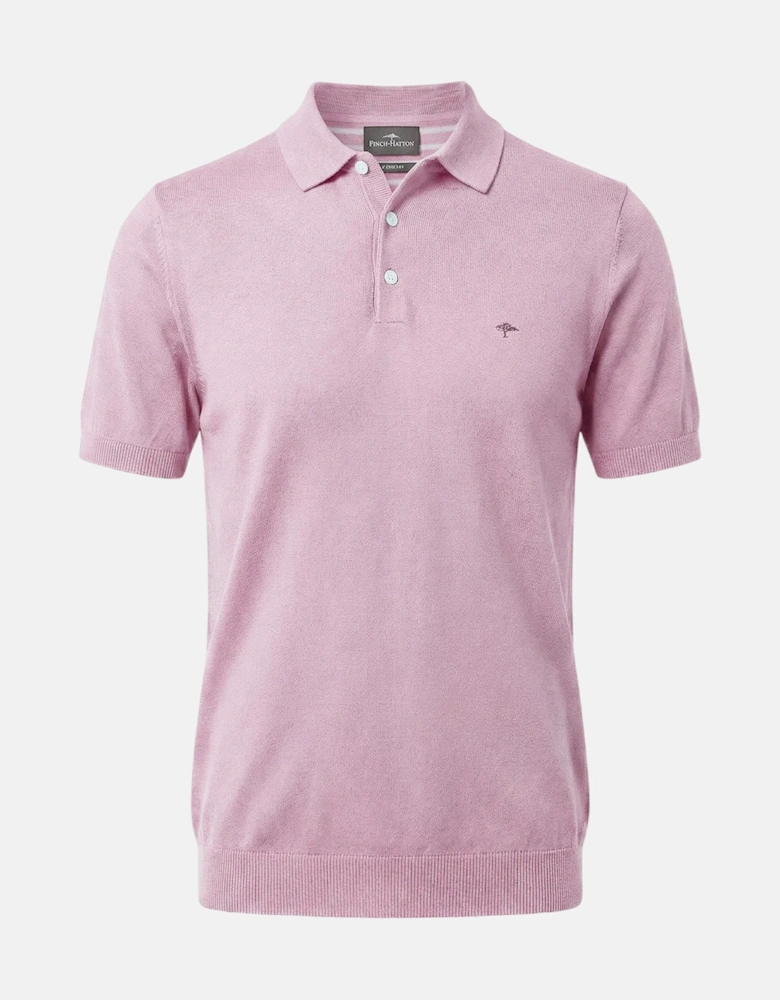 Fine Knit Air Cotton Polo Shirt Magnolia