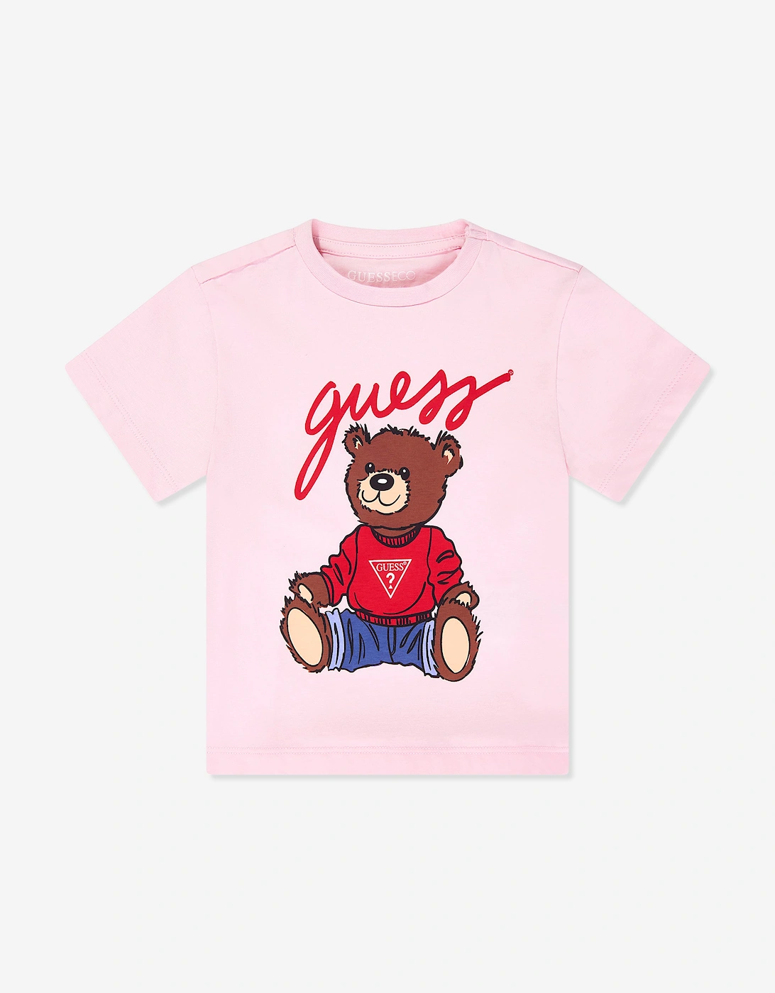 Guess Baby Girl's Guess Girls Teddy Bear T-Shirt in Pink
