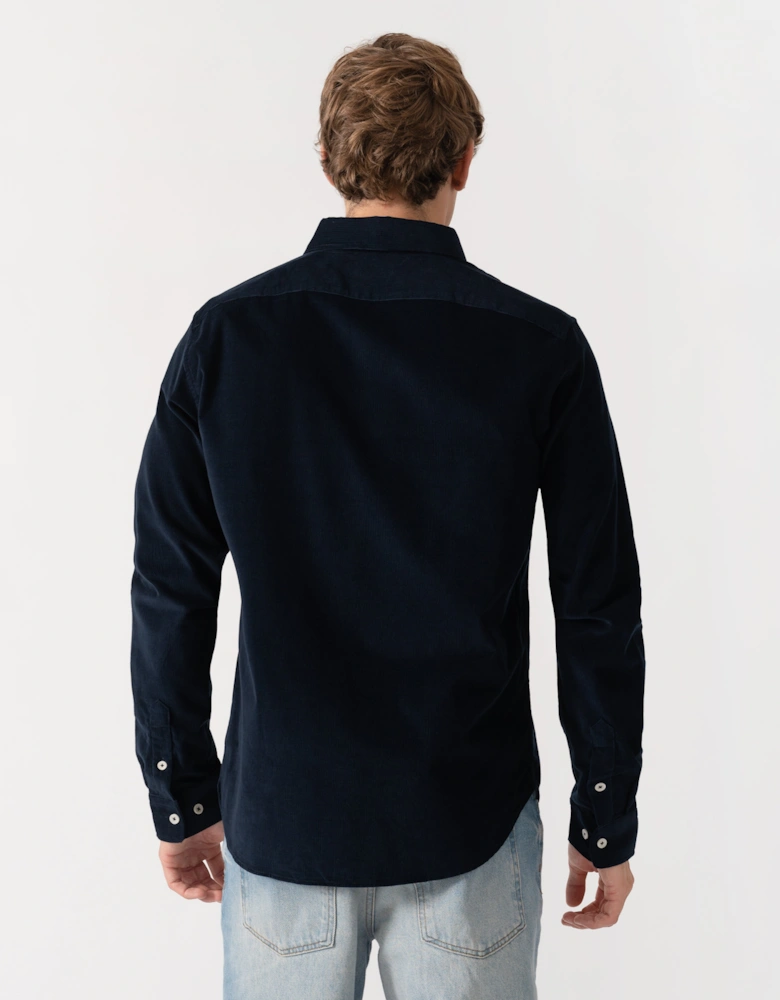 Belstaff Mens Cotton Corduroy Street Shirt - Dark Ink