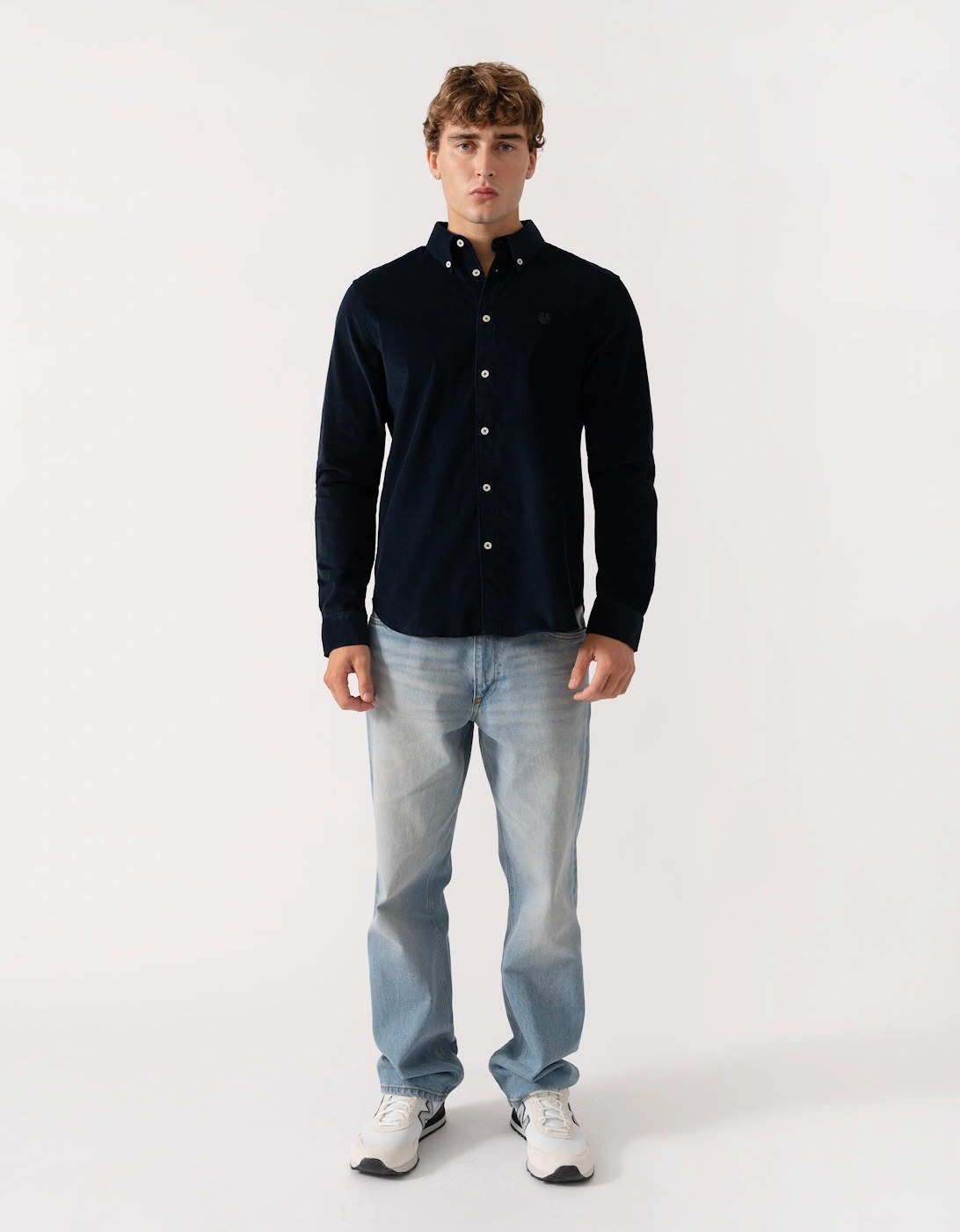 Belstaff Mens Cotton Corduroy Street Shirt - Dark Ink