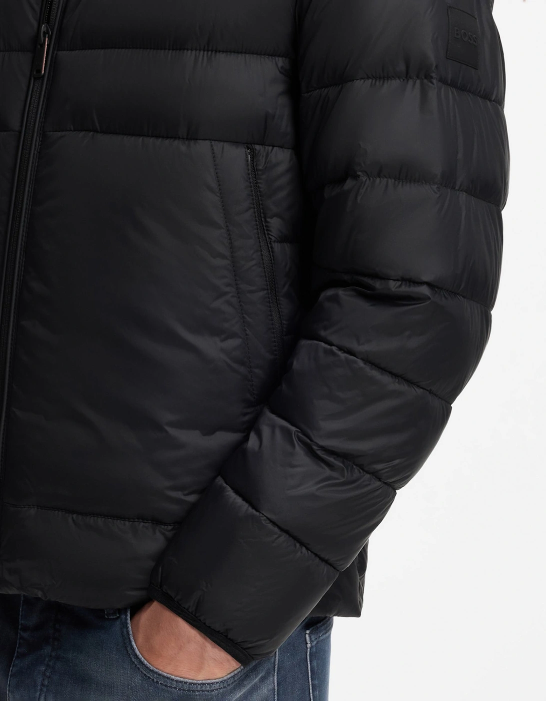 BOSS Orange Odenni Mens Water Repellent Padded Jacket - Black 001