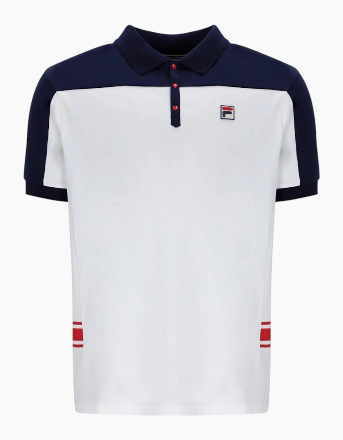 Fila Men's Fila Mens Polo Shirt Mivvi Short Sleeve Summer Polo Cotton - White