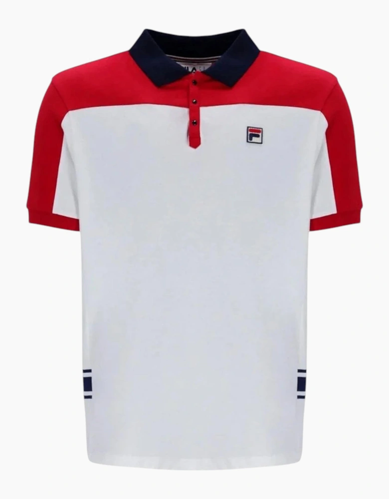 Fila Mens Polo Shirt Mivvi Short Sleeve Summer Polo Cotton
