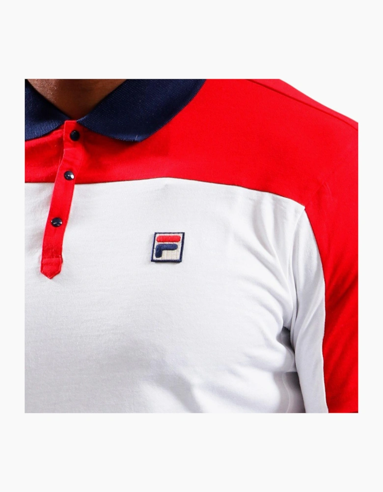 Fila Mens Polo Shirt Mivvi Short Sleeve Summer Polo Cotton