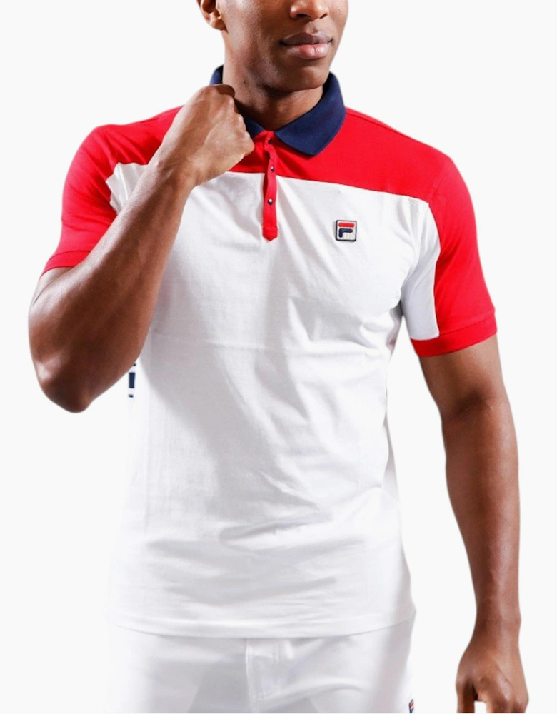 Fila Mens Polo Shirt Mivvi Short Sleeve Summer Polo Cotton