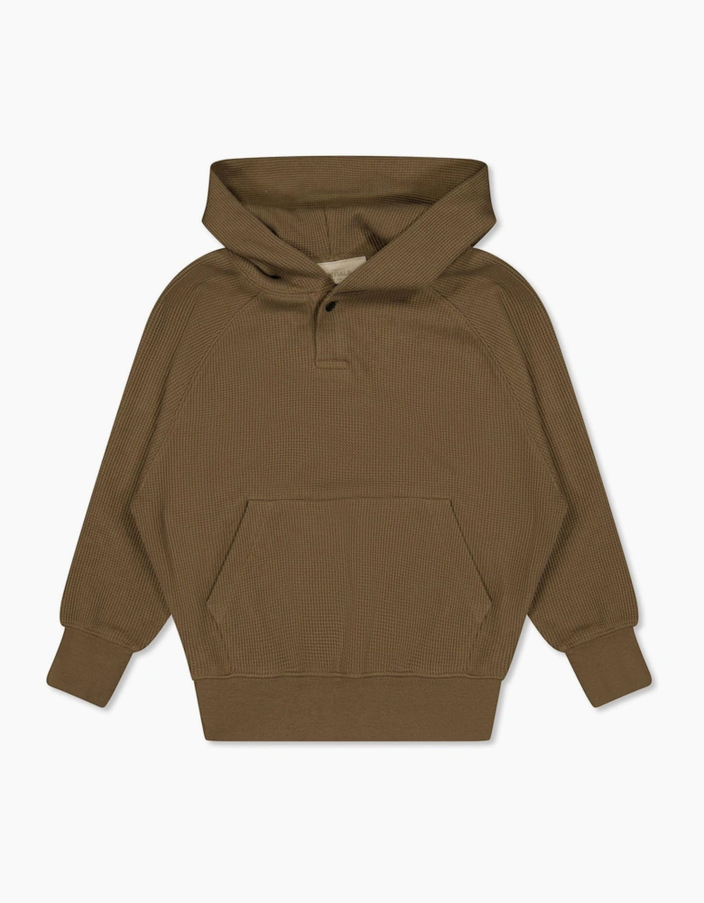 Unisex Kids Henley Overhead Hoodie