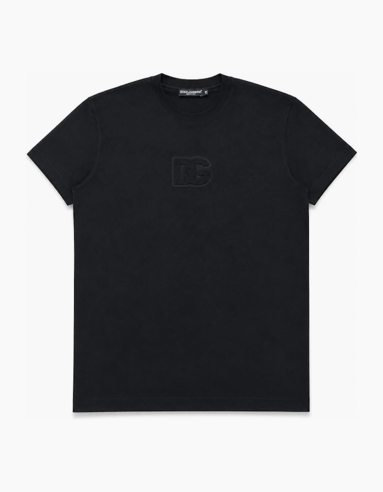 Dolce & Gabbana Embossed DG Logo T-Shirt in Black