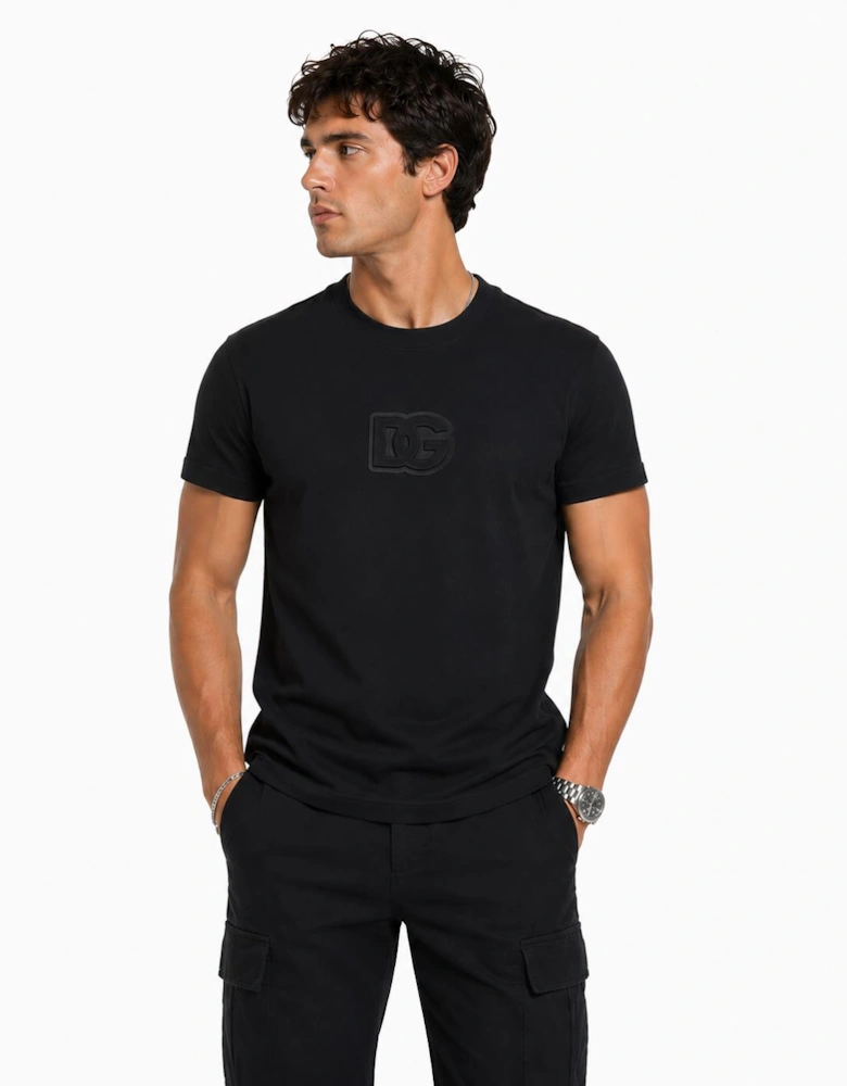 Dolce & Gabbana Embossed DG Logo T-Shirt in Black