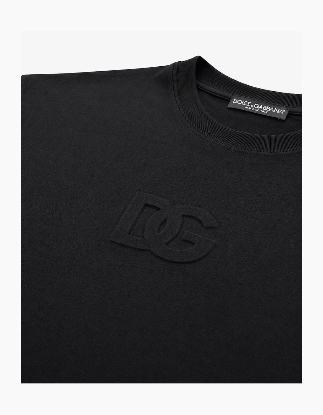 Dolce & Gabbana Embossed DG Logo T-Shirt in Black