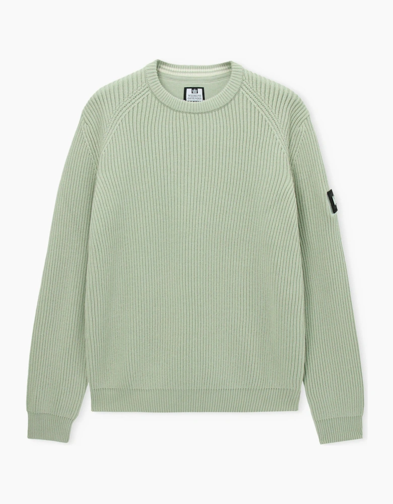 Weekend Offender Morello Rib crew neck jumper Julep green