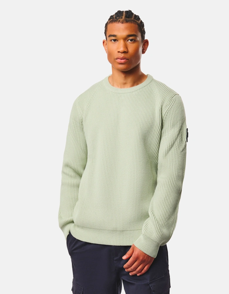 Weekend Offender Morello Rib crew neck jumper Julep green