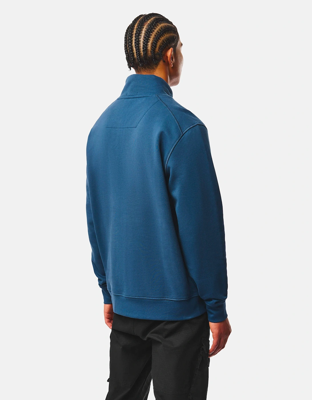 Weekend Offender Kraviz 1/4 Zip sweat top LAGOON BLUE