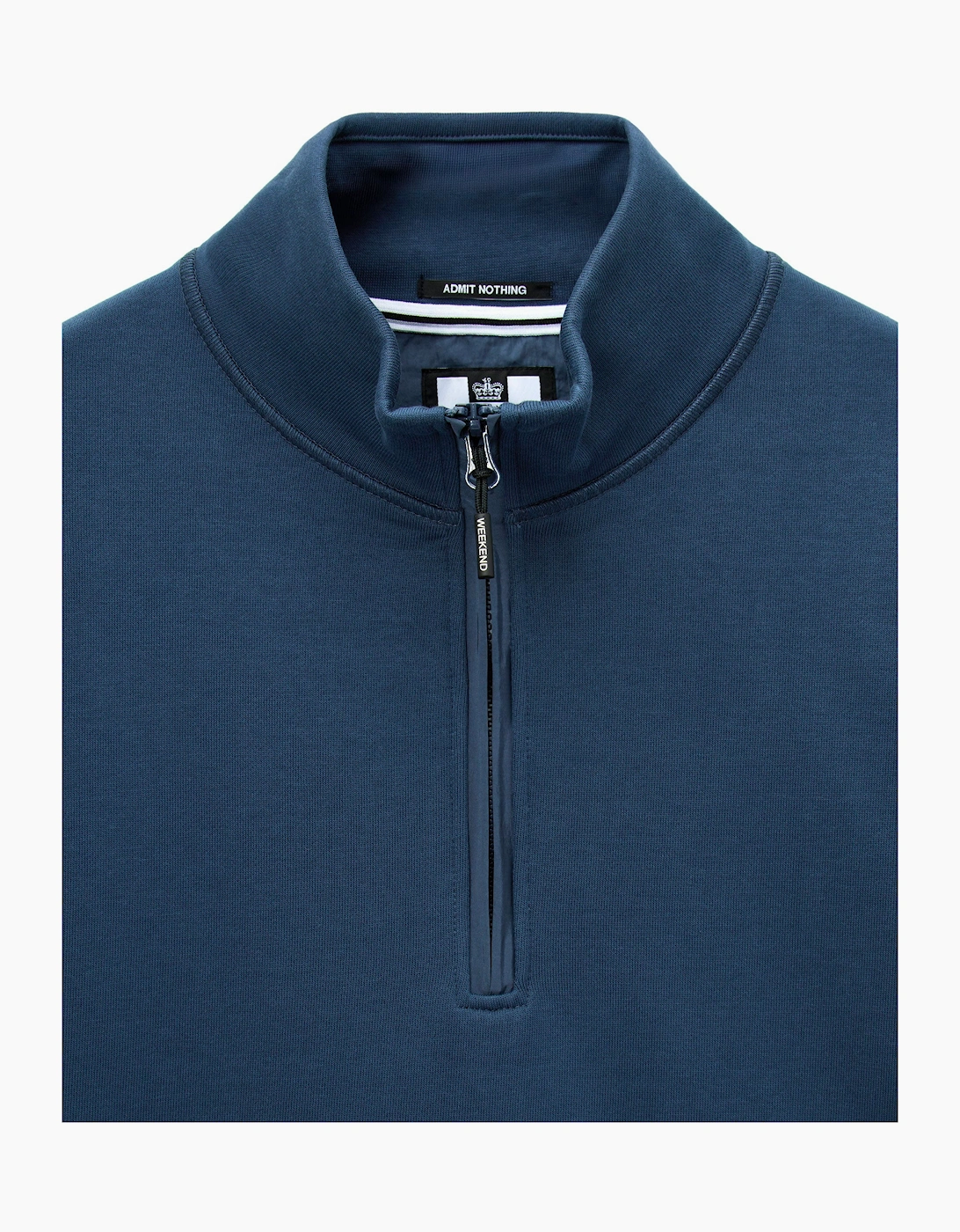 Weekend Offender Kraviz 1/4 Zip sweat top LAGOON BLUE