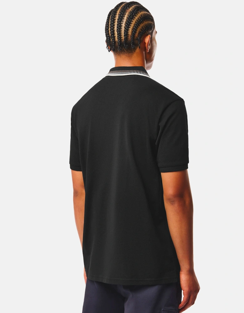 Weekend Offender Rockhampton dash tipped polo BLACK