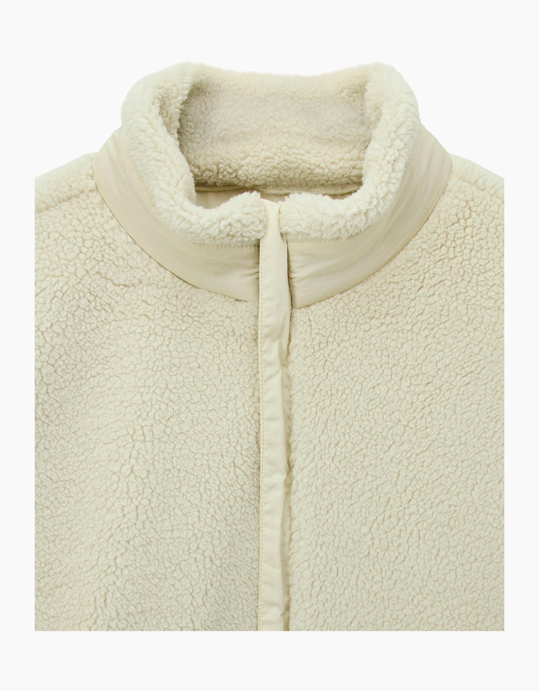 Weekend Offender Stanier 1/4 Zip sherpa jacket CALCIUM