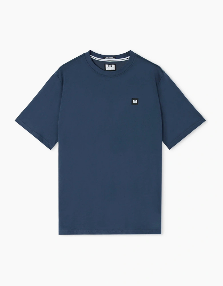 Weekend Offender Brooklands badge tee LAGOON BLUE