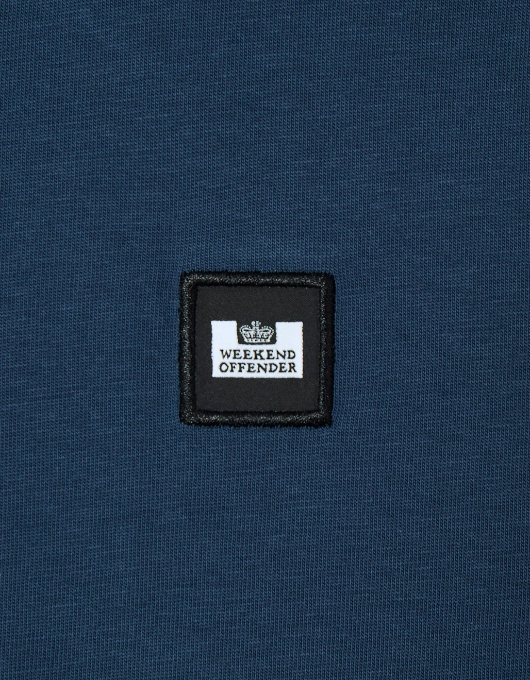 Weekend Offender Brooklands badge tee LAGOON BLUE