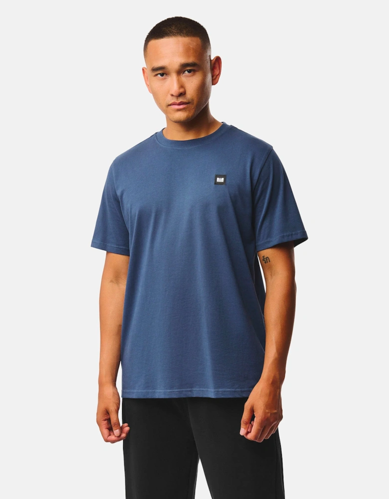 Weekend Offender Brooklands badge tee LAGOON BLUE