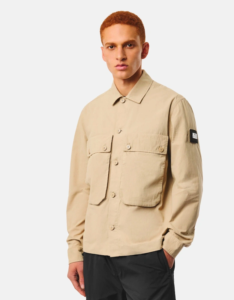 Weekend Offender Pancho relaxed overshirt STONE