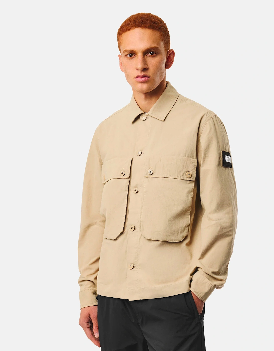 Weekend Offender Pancho relaxed overshirt STONE