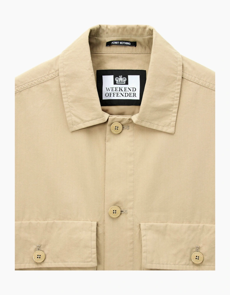 Weekend Offender Pancho relaxed overshirt STONE