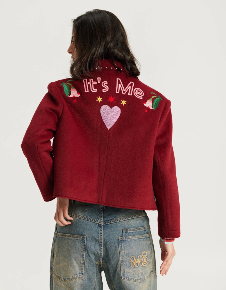 Heven bordeaux short jacket
