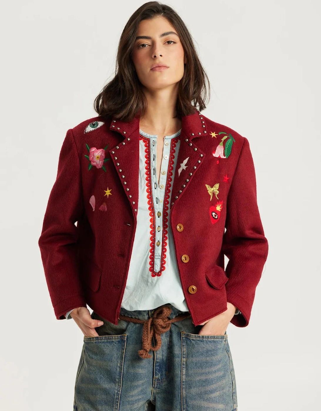 Heven bordeaux short jacket