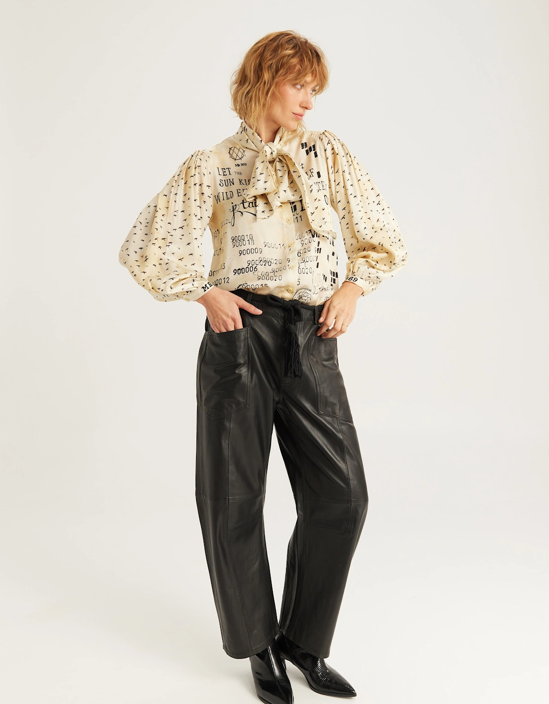 ME 369 Nola printed tie shirt