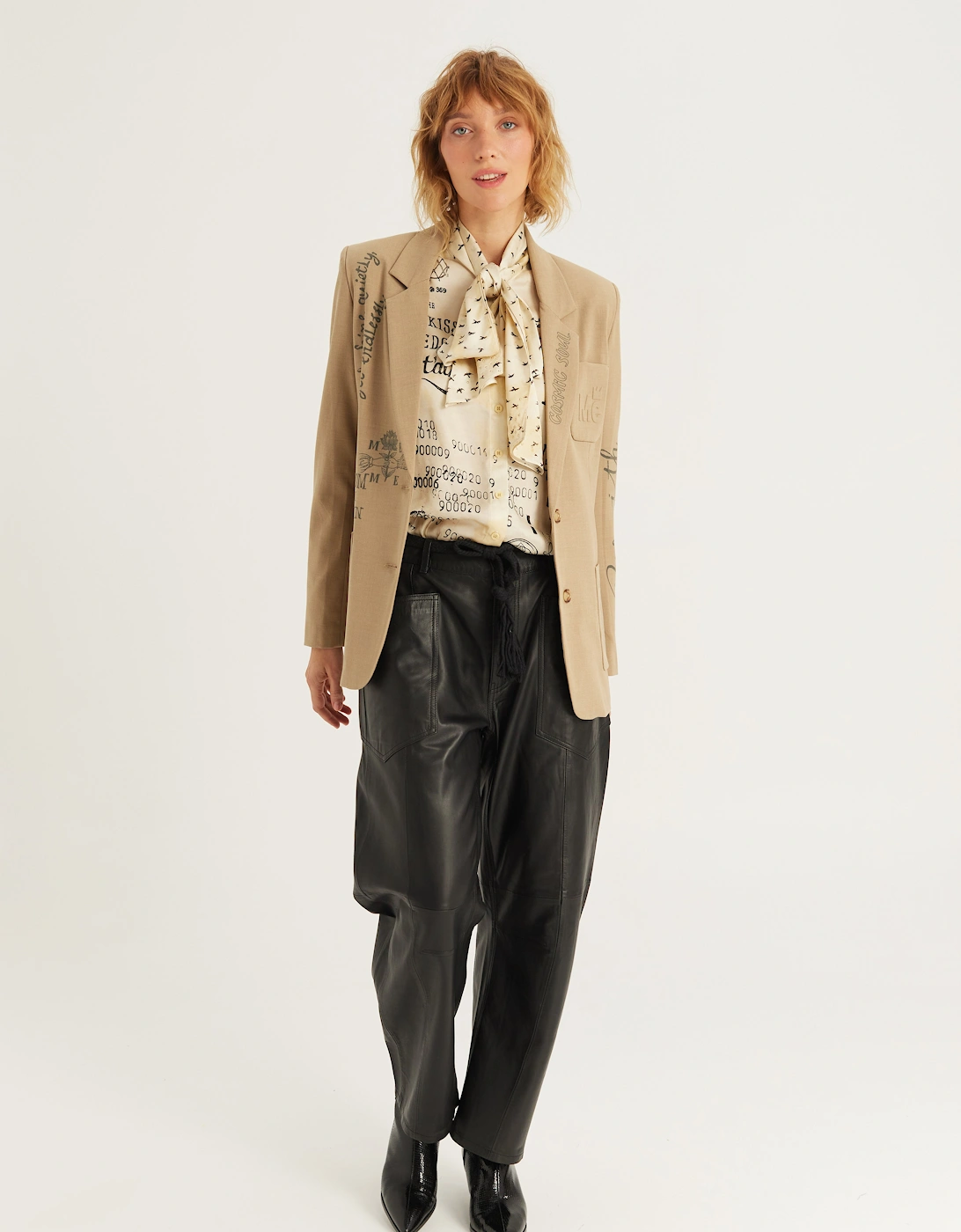 ME 369 Nola printed tie shirt