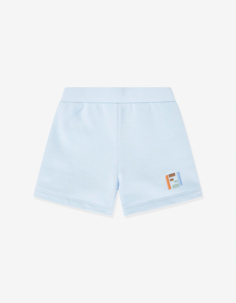 Fendi Baby Boys FF Logo Shorts in Blue