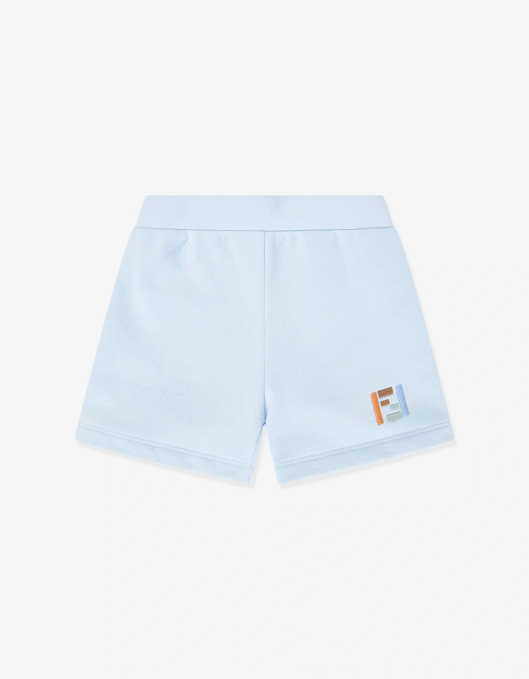 Fendi Baby Boys FF Logo Shorts in Blue