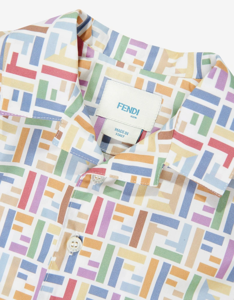 Fendi Baby Boys FF Logo Shirt in Multicolour