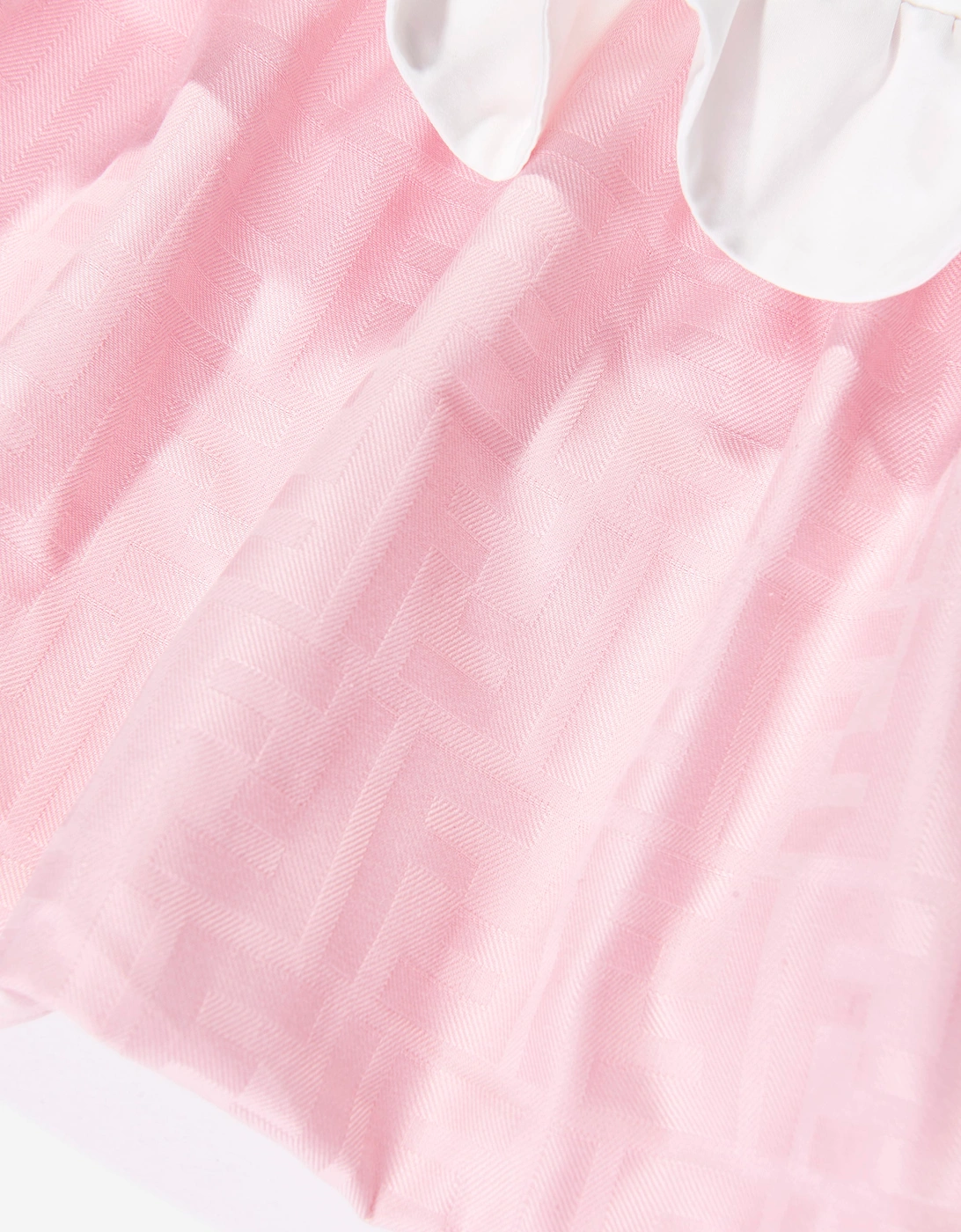 Fendi Baby Girls Cotton FF Jacquard Shirt Dress in Pink