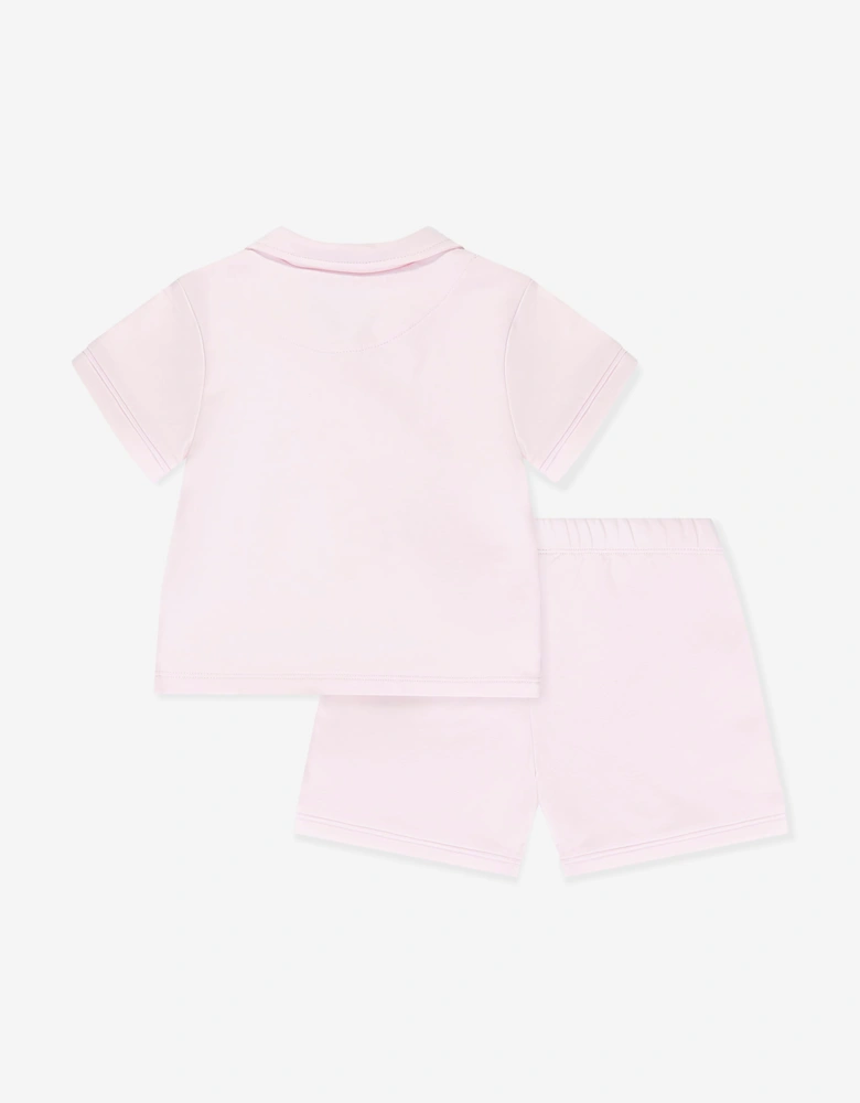 Fendi Baby Girls Bear Short Pyjamas Set in Pink