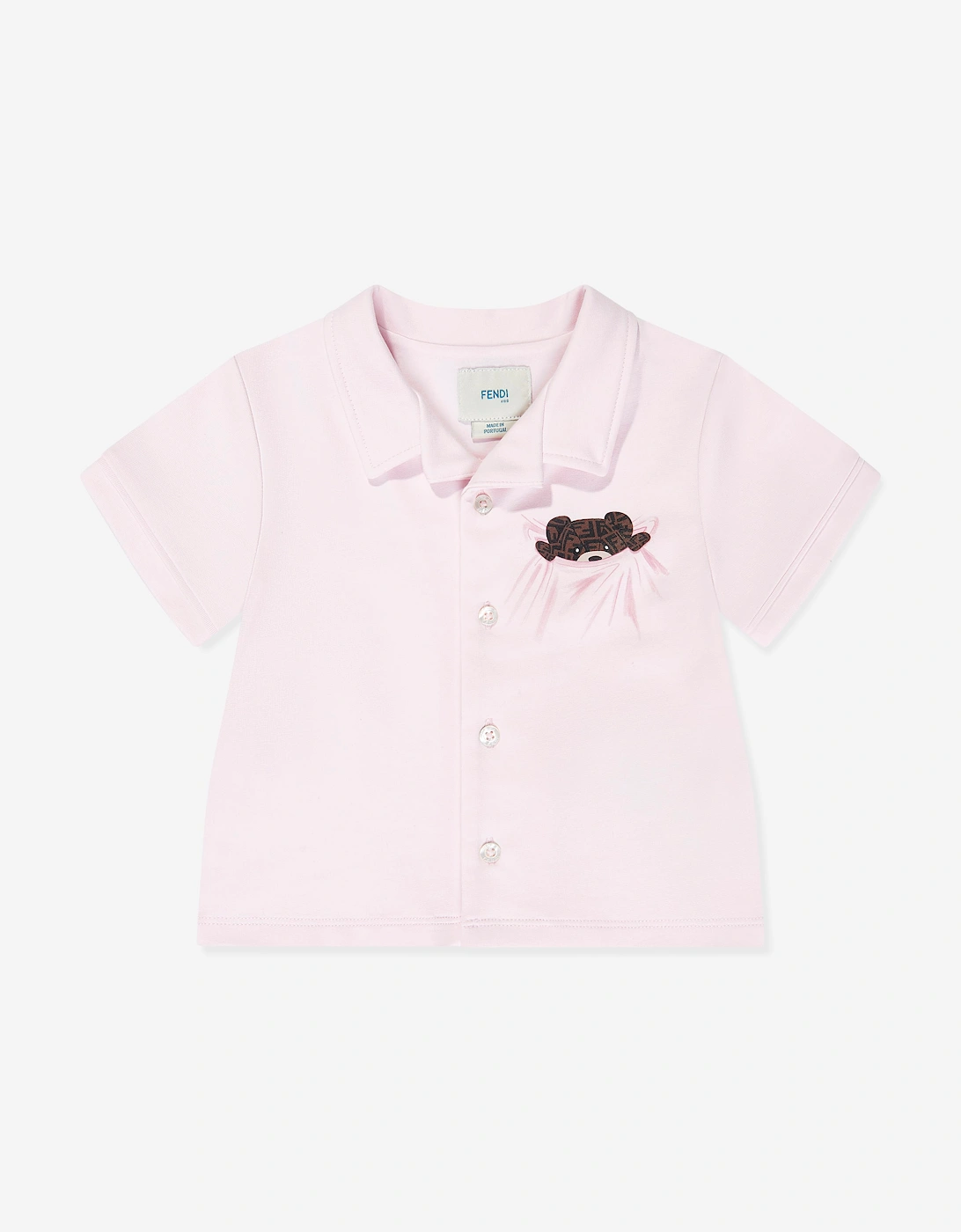 Fendi Baby Girls Bear Short Pyjamas Set in Pink
