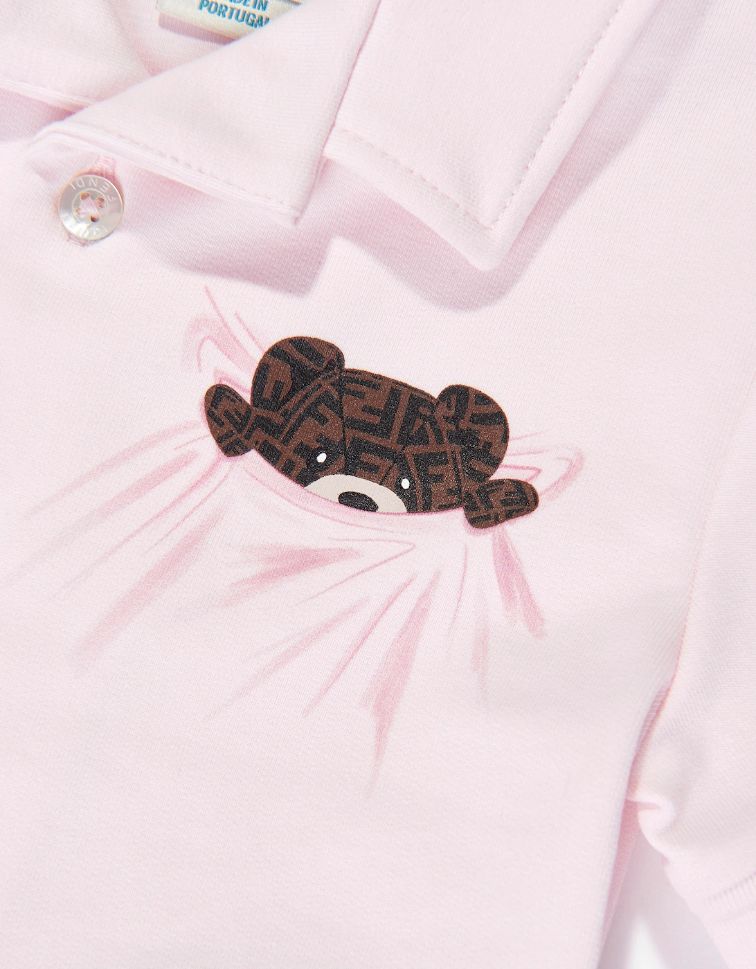 Fendi Baby Girls Bear Short Pyjamas Set in Pink