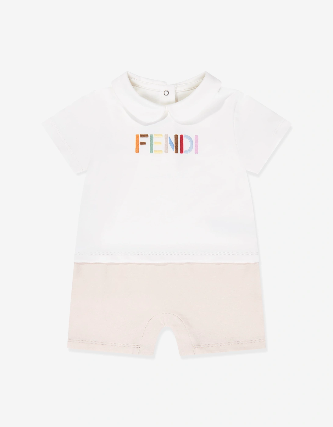 Fendi Baby Logo Romper Gift Set in Beige
