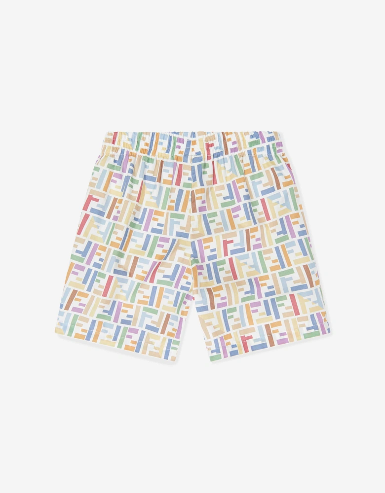 Fendi Baby Boys FF Logo Shorts in Multicolour