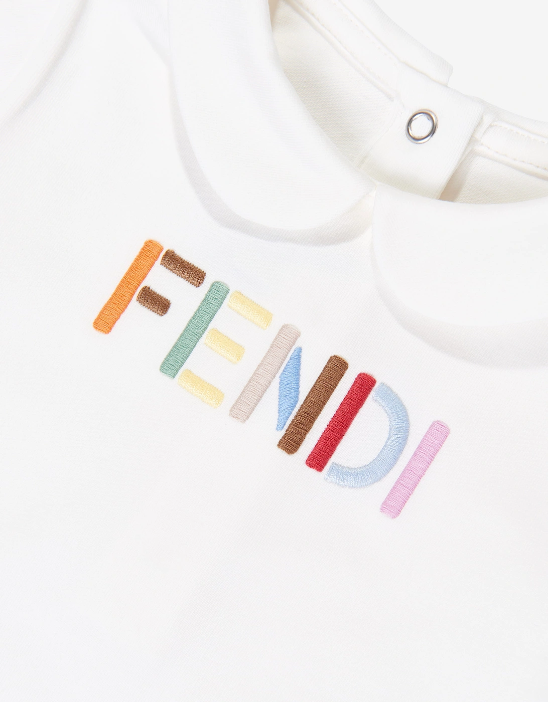 Fendi Baby Logo Romper Gift Set in Beige
