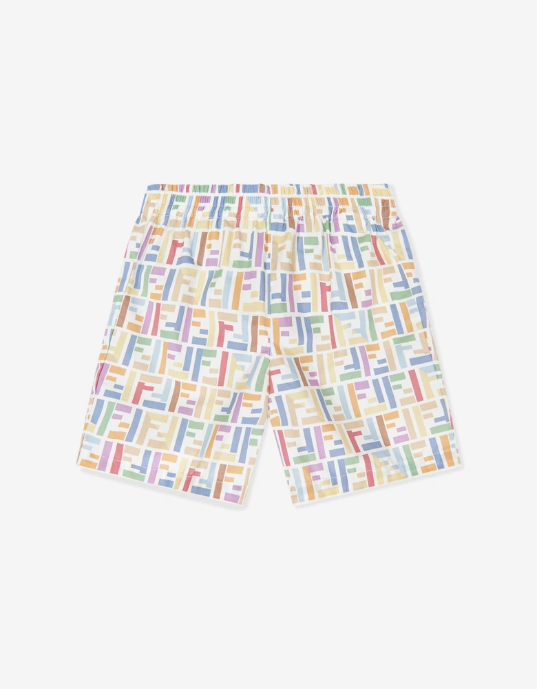 Fendi Baby Boys FF Logo Shorts in Multicolour